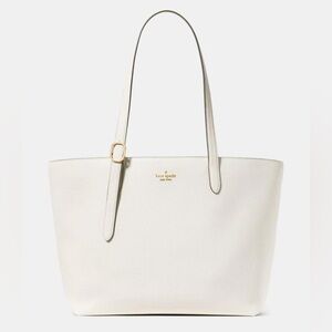 ♠️Kate Spade New York 454 Pebbled Leather Large Tote Bag, Meringue White NEW NWT